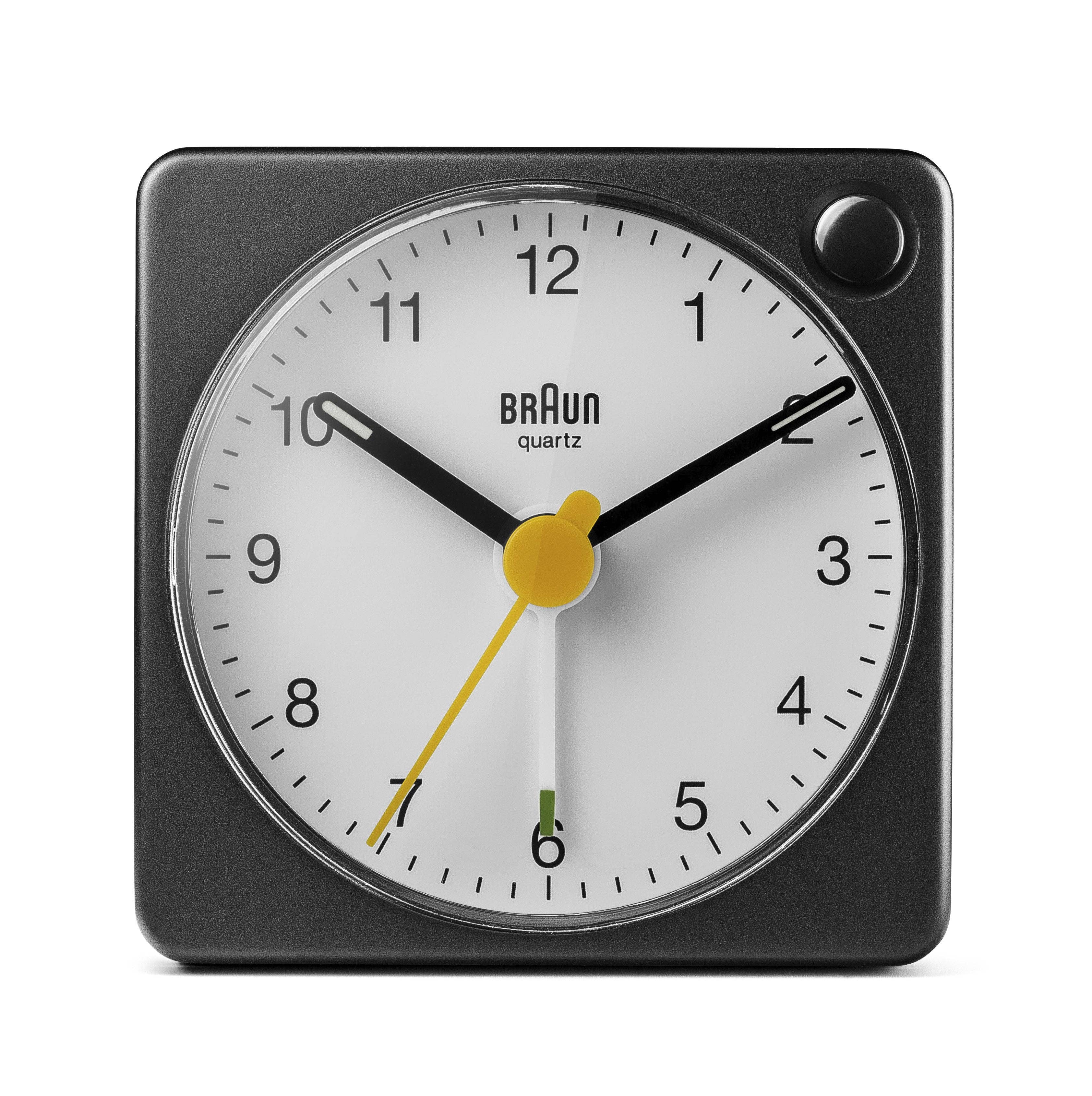 Travel Alarm Clock - Black and White