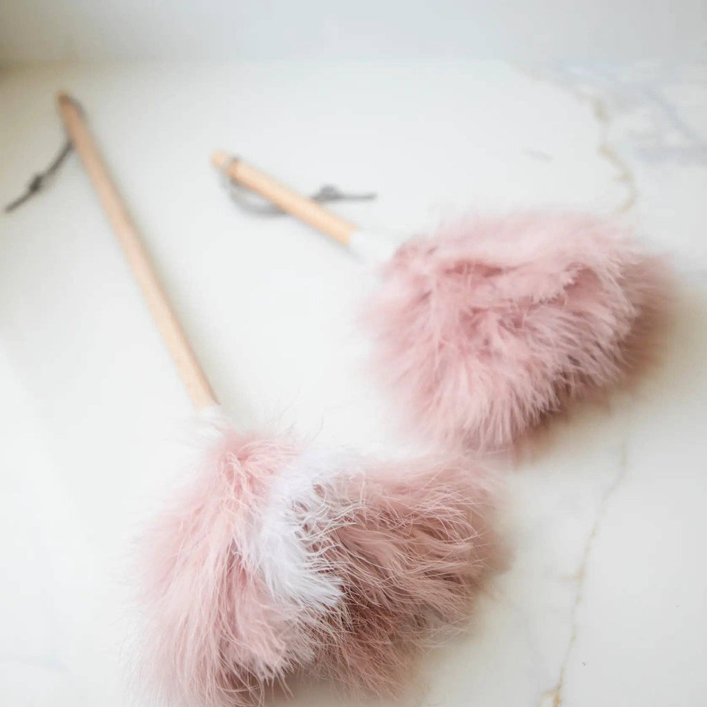 Pink Ostrich Feather Duster
