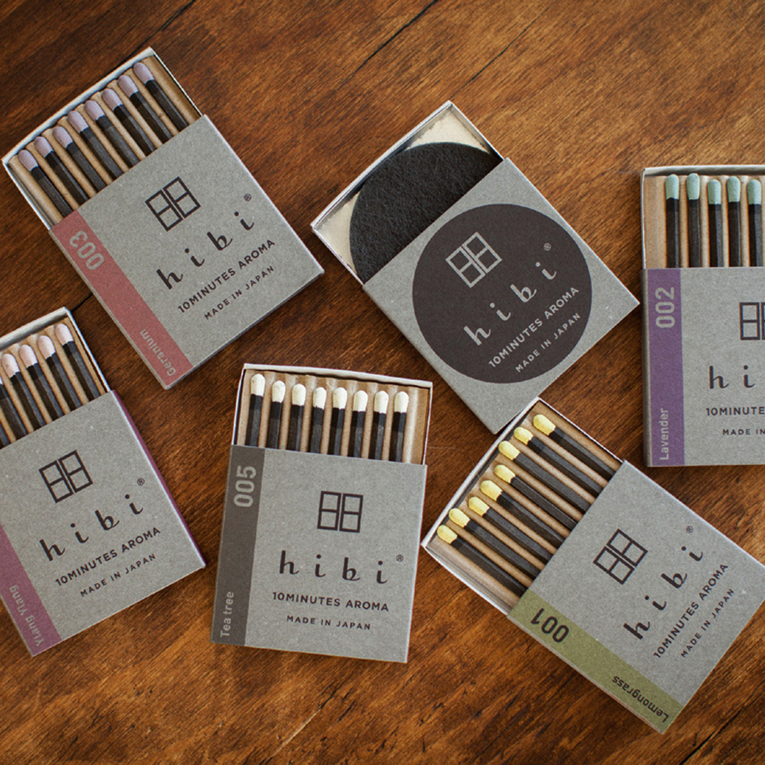 Hibi - Box of 8 Incense Matches: Japanese Cypress