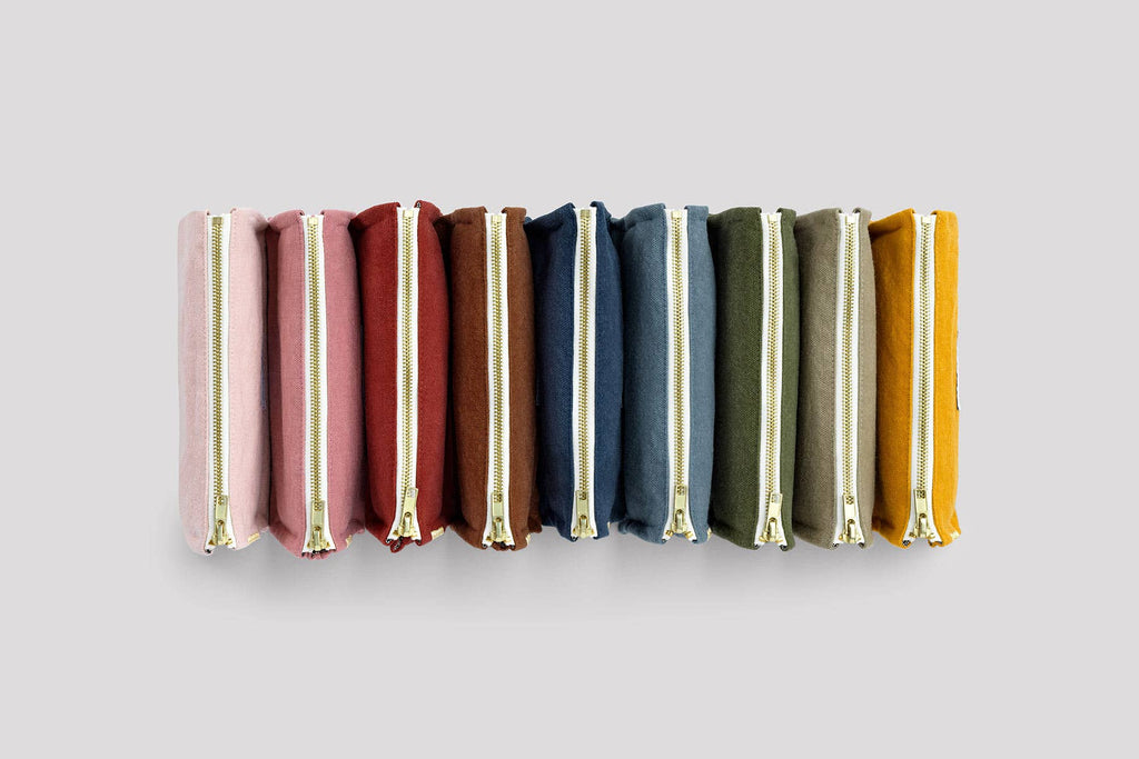 Organic Cotton Canvas Pencil Case Storm Blue