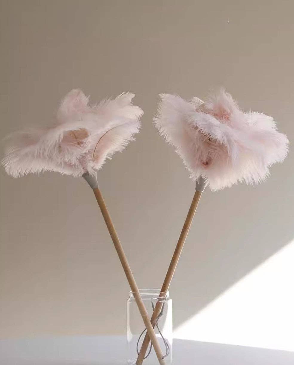 Pink Ostrich Feather Duster