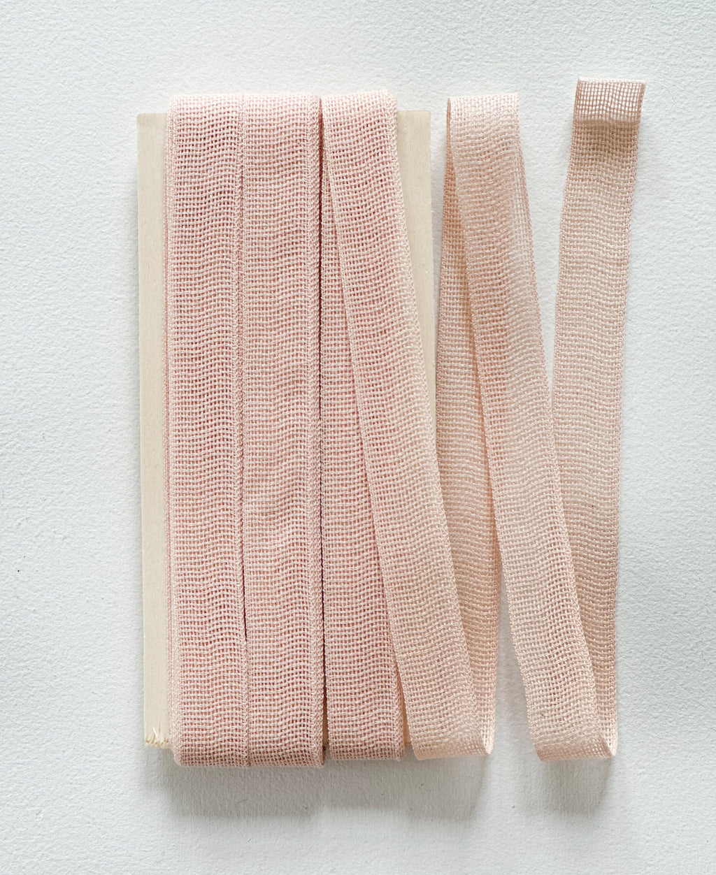 Loose Weave Cotton Ribbon - 10 yds - Wooden Paddle