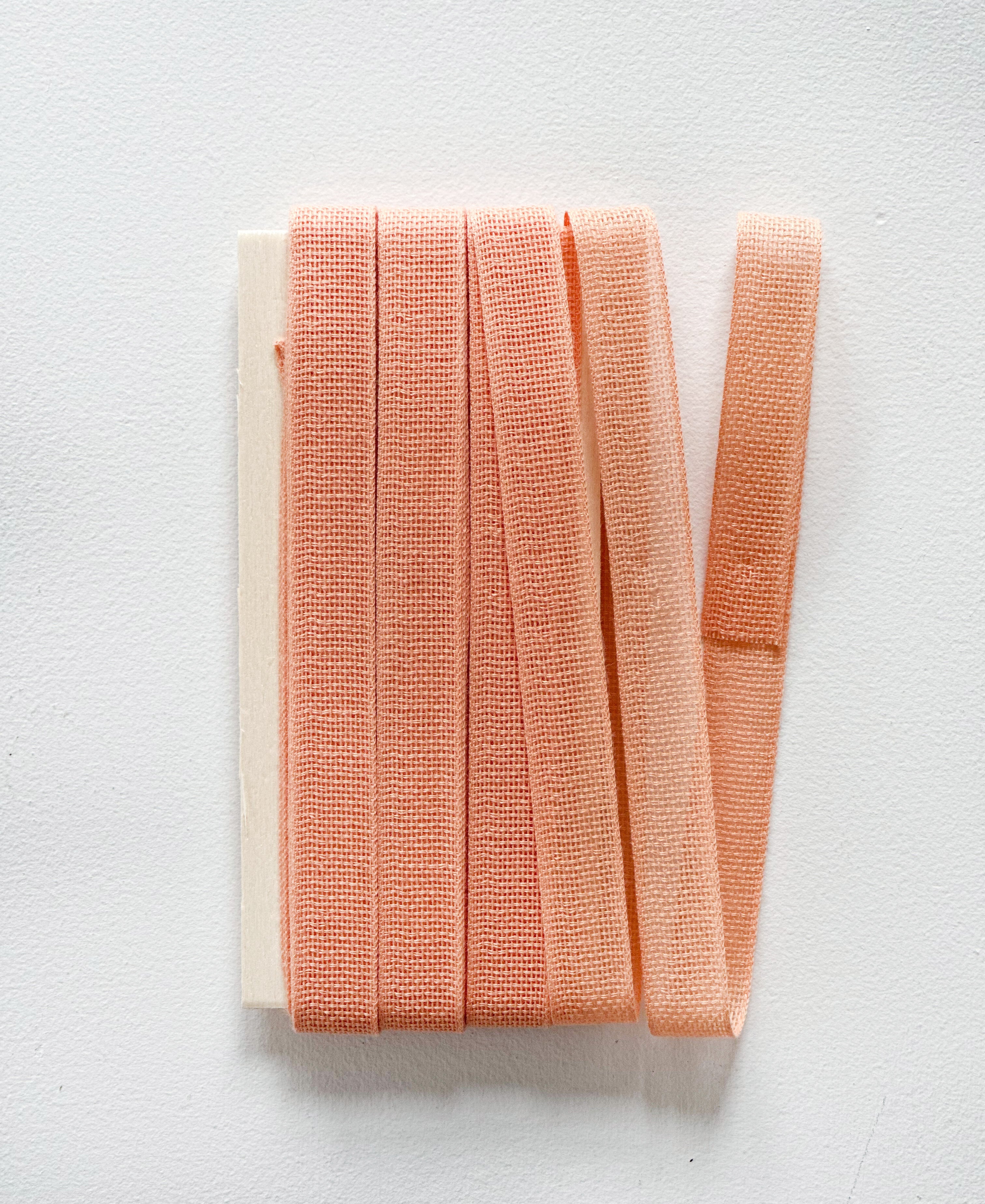 Loose Weave Cotton Ribbon - 10 yds - Wooden Paddle