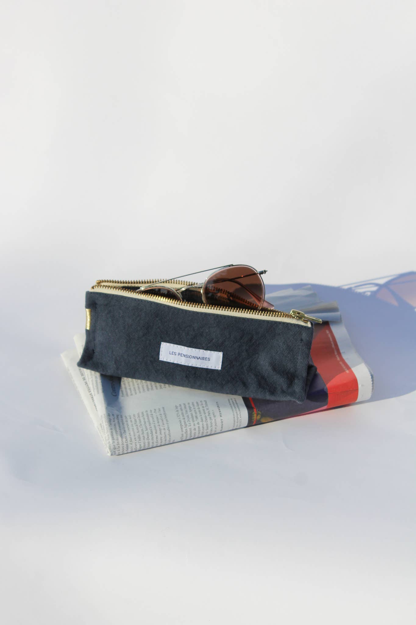 Organic Cotton Canvas Pencil Case Storm Blue