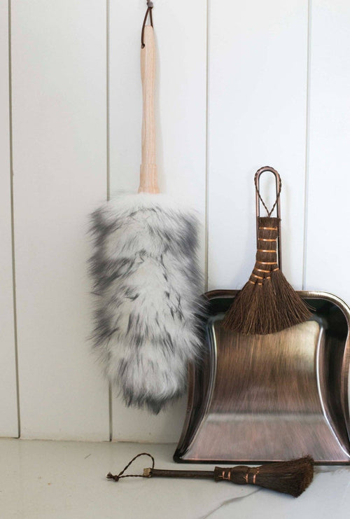 100% Wool Duster with Wooden Handle
