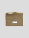 Small Pouch in Organic Lime Green Cotton Canvas