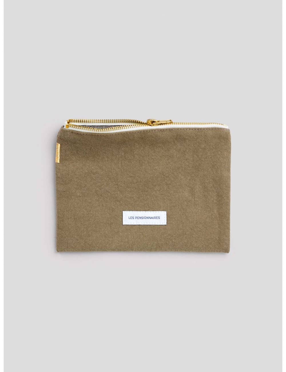 Small Pouch in Organic Lime Green Cotton Canvas
