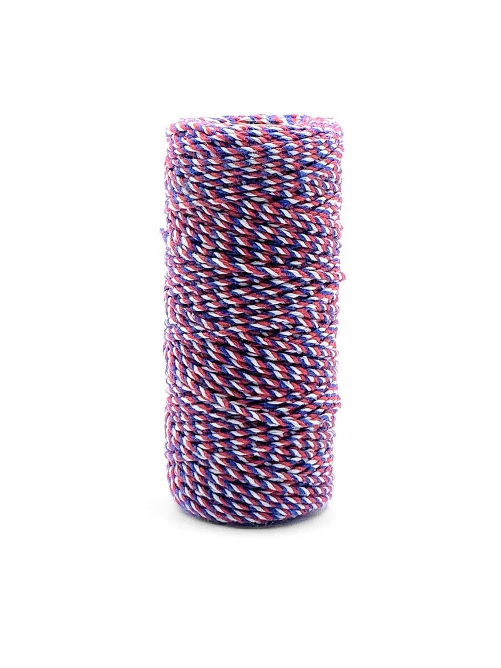 100% Cotton Red, Blue & White Baker's Twine - 2mm