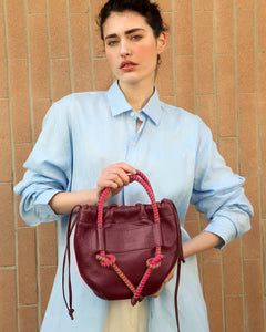 Mecha Mendez Handbag - Irupe Medium - Burgundy